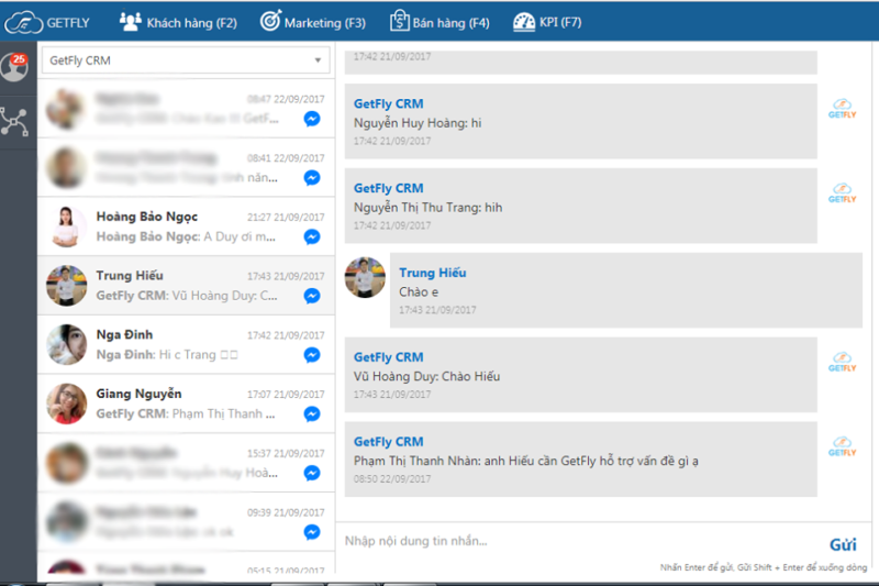 Social CRM giúp Các trao đổi trên fanpage được tập trung về một nơi