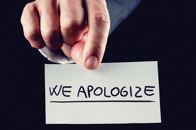 Thừa nhận và xin lỗi