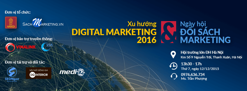 Hội thảo “Xu hướng Digital Marketing 2016” & Ngày hội đổi sách Marketing