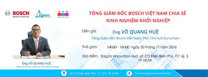 Tổng Giám Đốc Bosch Việt Nam chia sẻ kinh nghiệp khởi nghiệp
