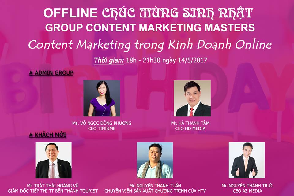 OFFLINE THÁNG 5 GROUP CONTENT MARKETING MASTERS