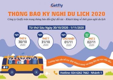 Getfly thông báo lịch nghỉ du lịch 2020