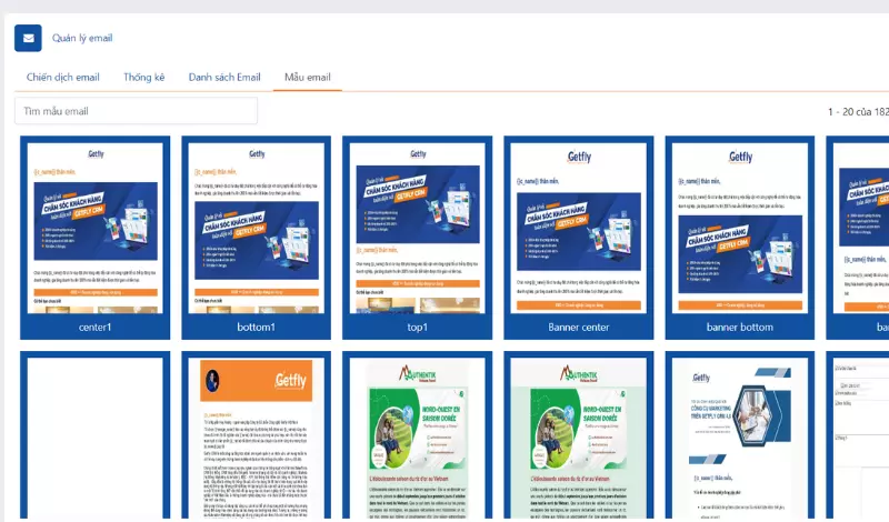 Thiết kế mẫu email Marketing trên hệ thống Getfly CRM