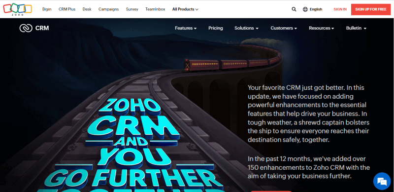Zoho CRM - phần mềm quản lý khách hàng