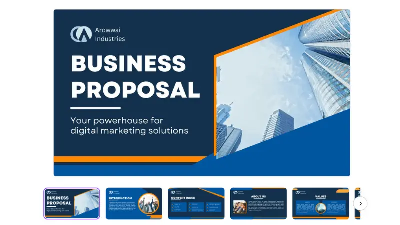 Mẫu Business Proposal Agency 2